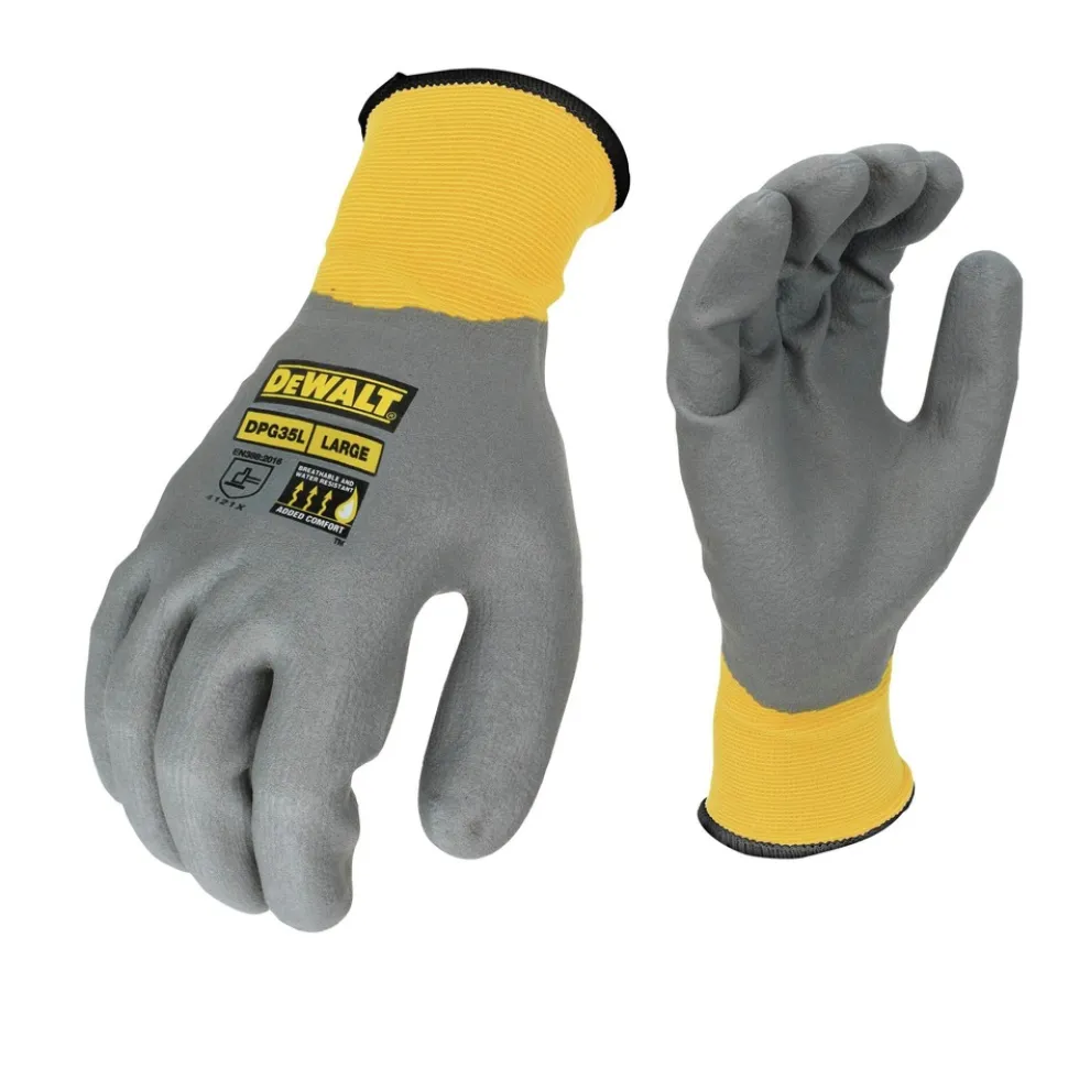 Dewalt Full Dip Water-resistant Breathable Work Gloves - Large (12/Carton)