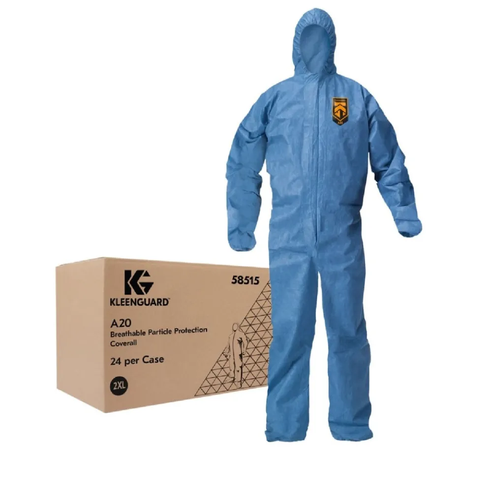 Ansell A20 Breathable Particle Protection Coveralls - 2X-Large, Blue (24/Carton)