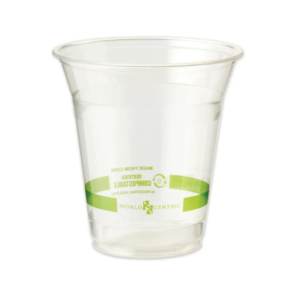 World Centric 12 oz PLA Plastic Cold Cups - Clear (1000/Carton)