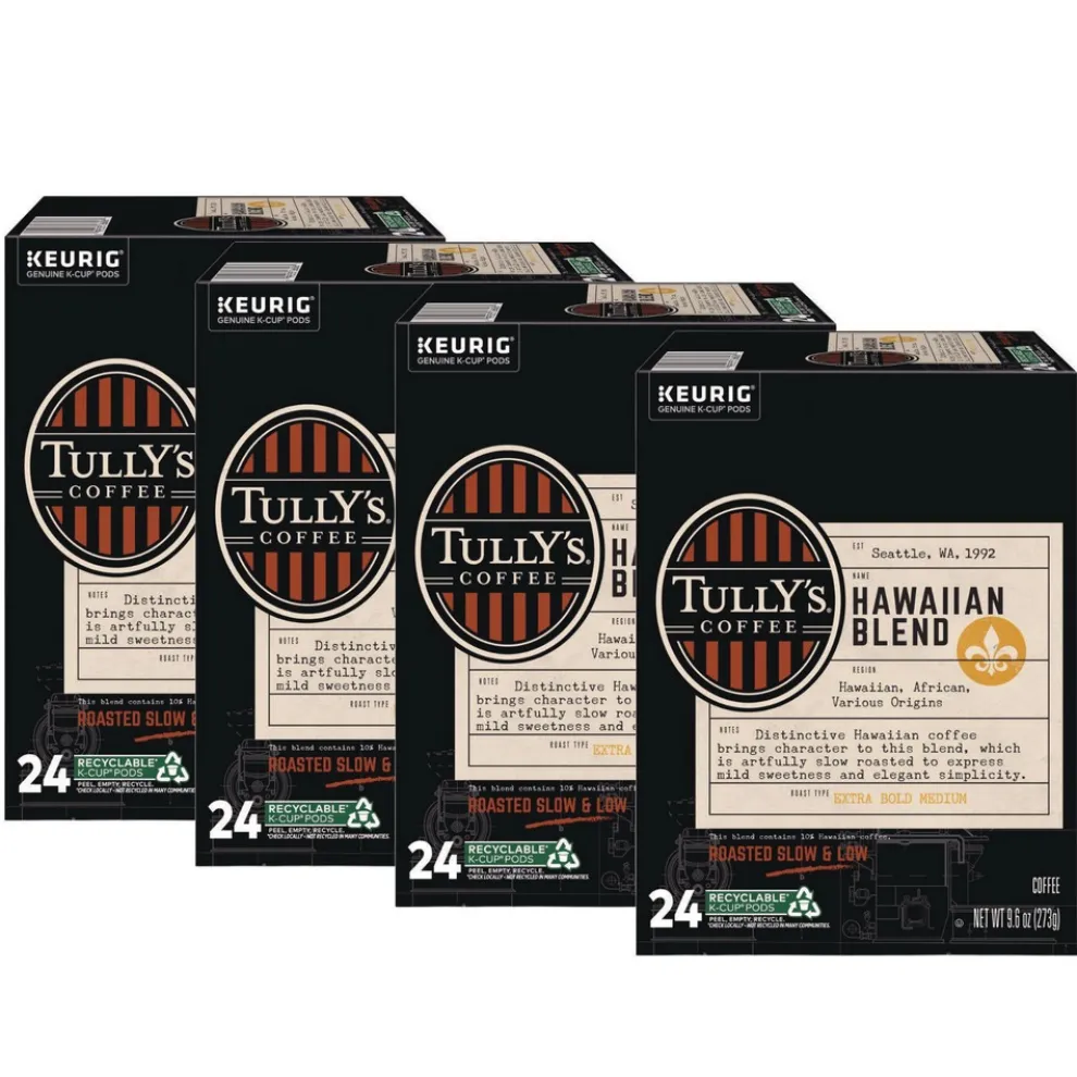 Tully's Coffee 5000373793 Coffee K-Cups - Hawaiian Blend (96/Carton)