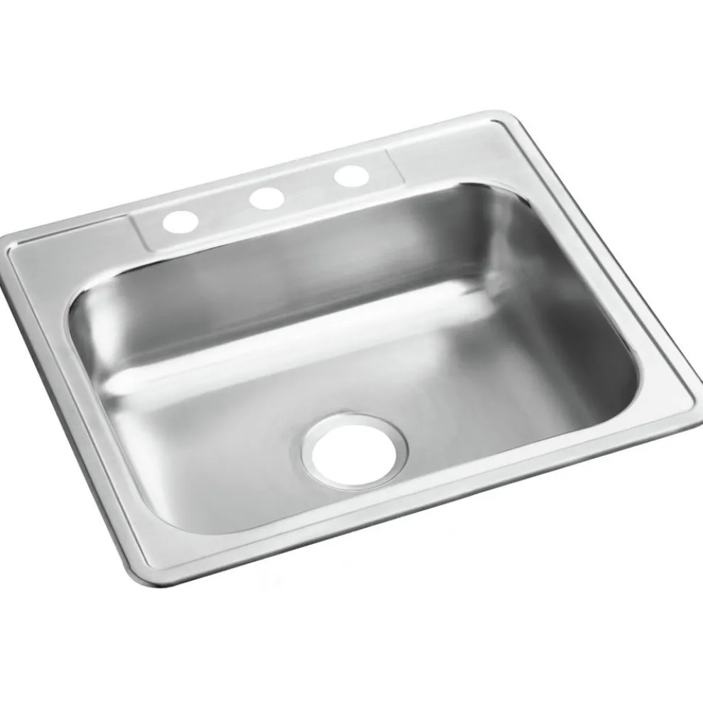 Elkay Dayton 25 in. x 22 in. x 6-9/16 in. Single Bowl Drop-in Stainless Steel Bar Sink