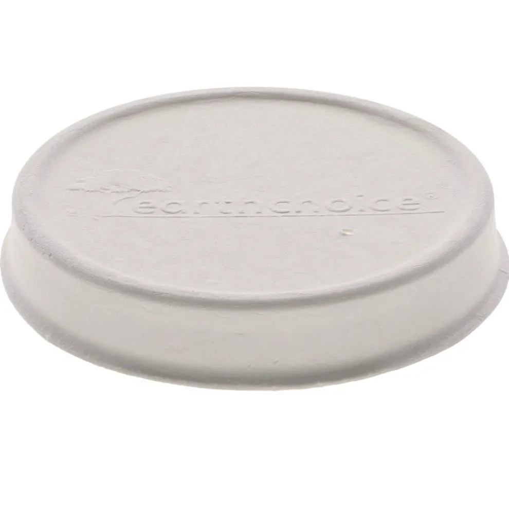 Pactiv Corp. LMC81216ECBB 4 in. EarthChoice PFAS-Free Compostable Sugarcane Soup Cup Lid - White (500/Carton)
