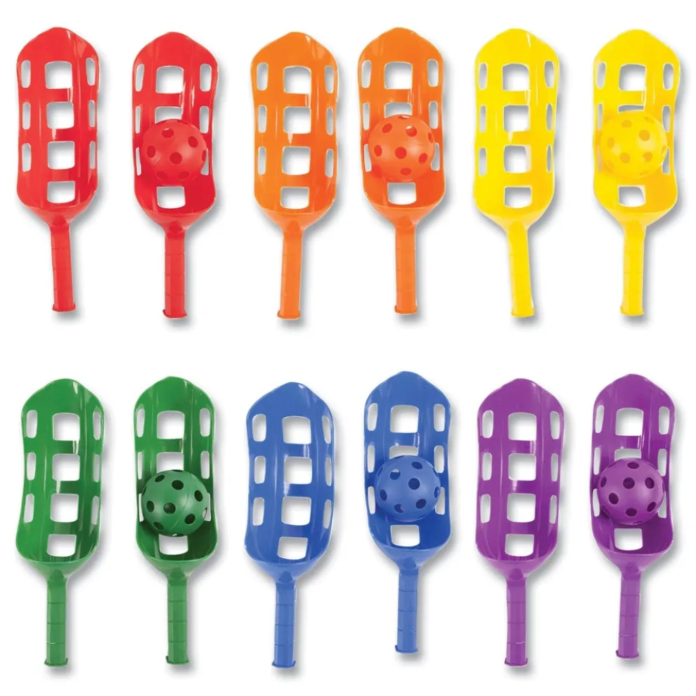 Champion Sports Plastic Scoop Ball Set - Assorted Colors (6/Set)
