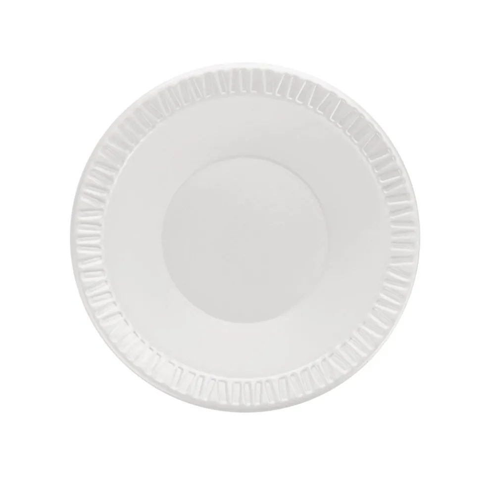 Dart 10 oz. - 12 oz. Quiet Classic Laminated Foam Dinnerware Bowls - White (1000/Carton)