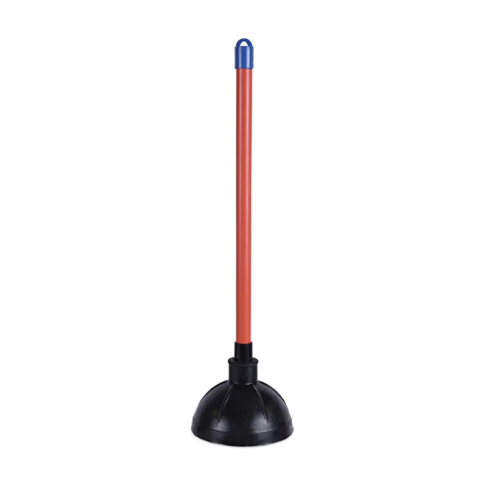Boardwalk 18 in. Plastic Handle Toilet Plunger for 5-5/8 in. Bowls - Red/Black