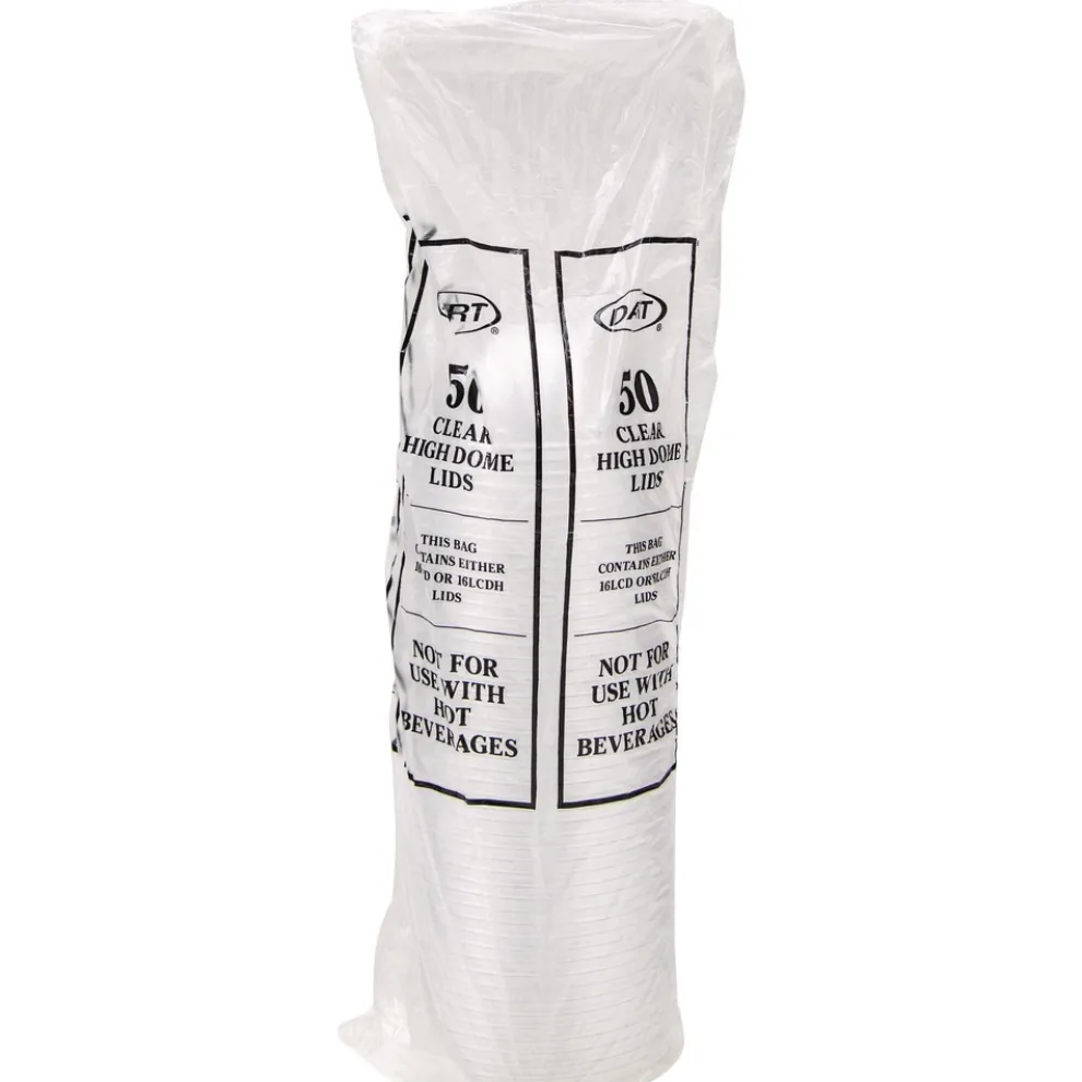 Dart 16LCDHX Dome-Top Sundae/Cold Cup Lids Fits 12 oz. to 24 oz. Cups - Clear (1000/Carton)