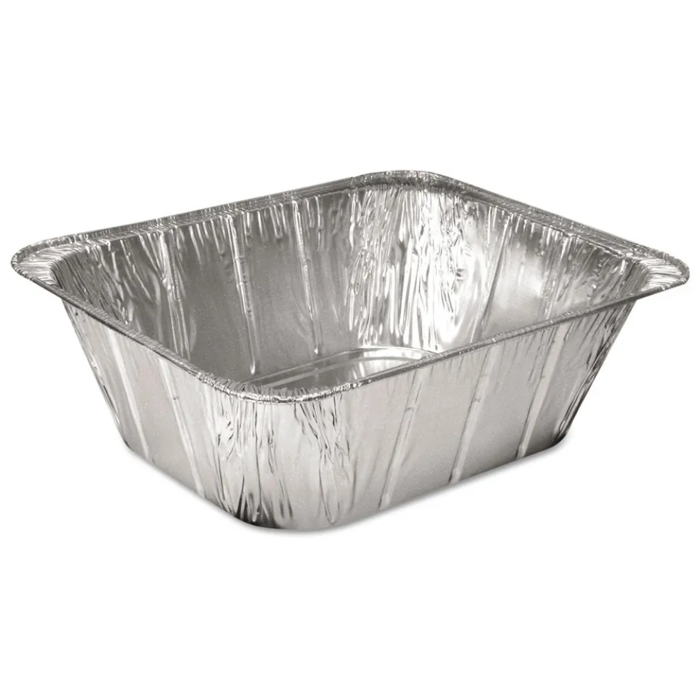 Handi-Foil 2014-50-100 10.31 in. x 12.69 in. x 4.19 in. Aluminum Steam Table Pans (100/Carton)