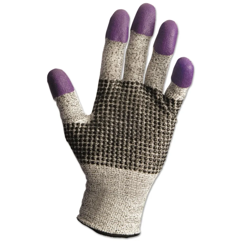 Ansell G60 240 mm Purple Nitrile Gloves - Large/Size 9/Black/White (1-Pair)