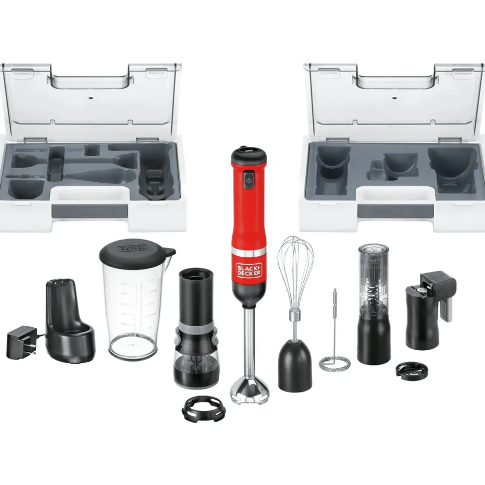 Black & Decker kitchen wand Cordless Blender 6-in-1 Kitchen Multi-Tool - Red