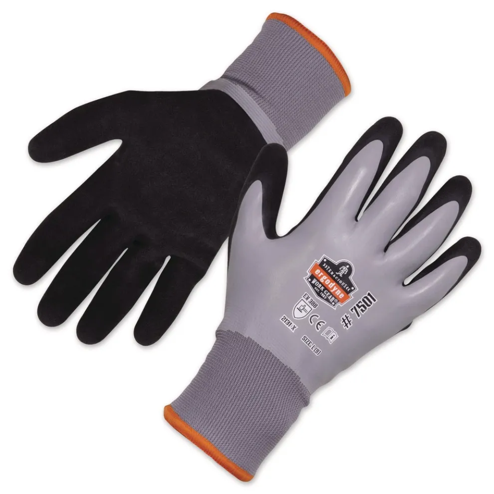 Ergodyne ProFlex 7501 Coated Waterproof Winter Gloves - 2X-Large Gray (1-Pair)