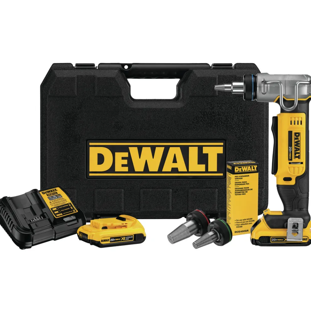 Dewalt DCE400D2 20V MAX Lithium-Ion 1 in. Cordless PEX Expander Kit (2 Ah)