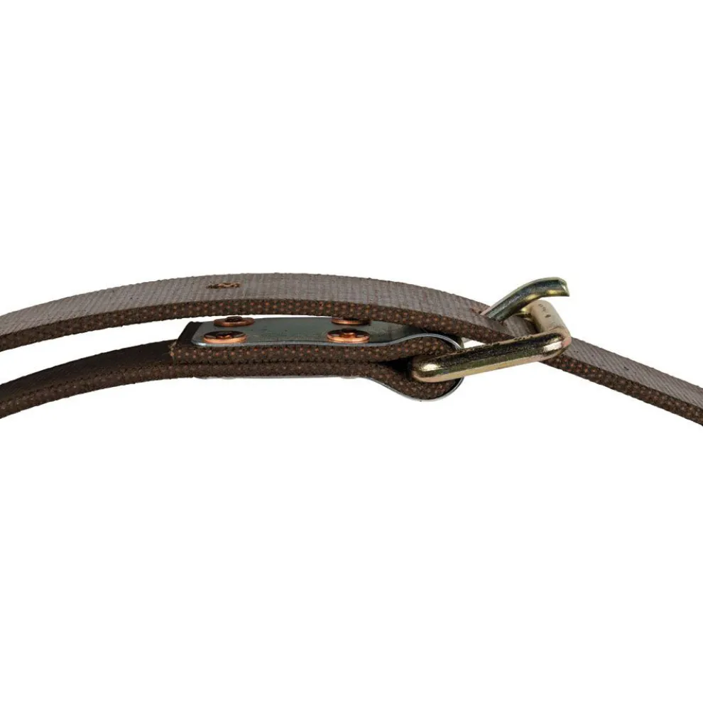 Klein Tools 5.67 ft. Positioning Strap with 6-1/2 in. Snap Hook - Brown