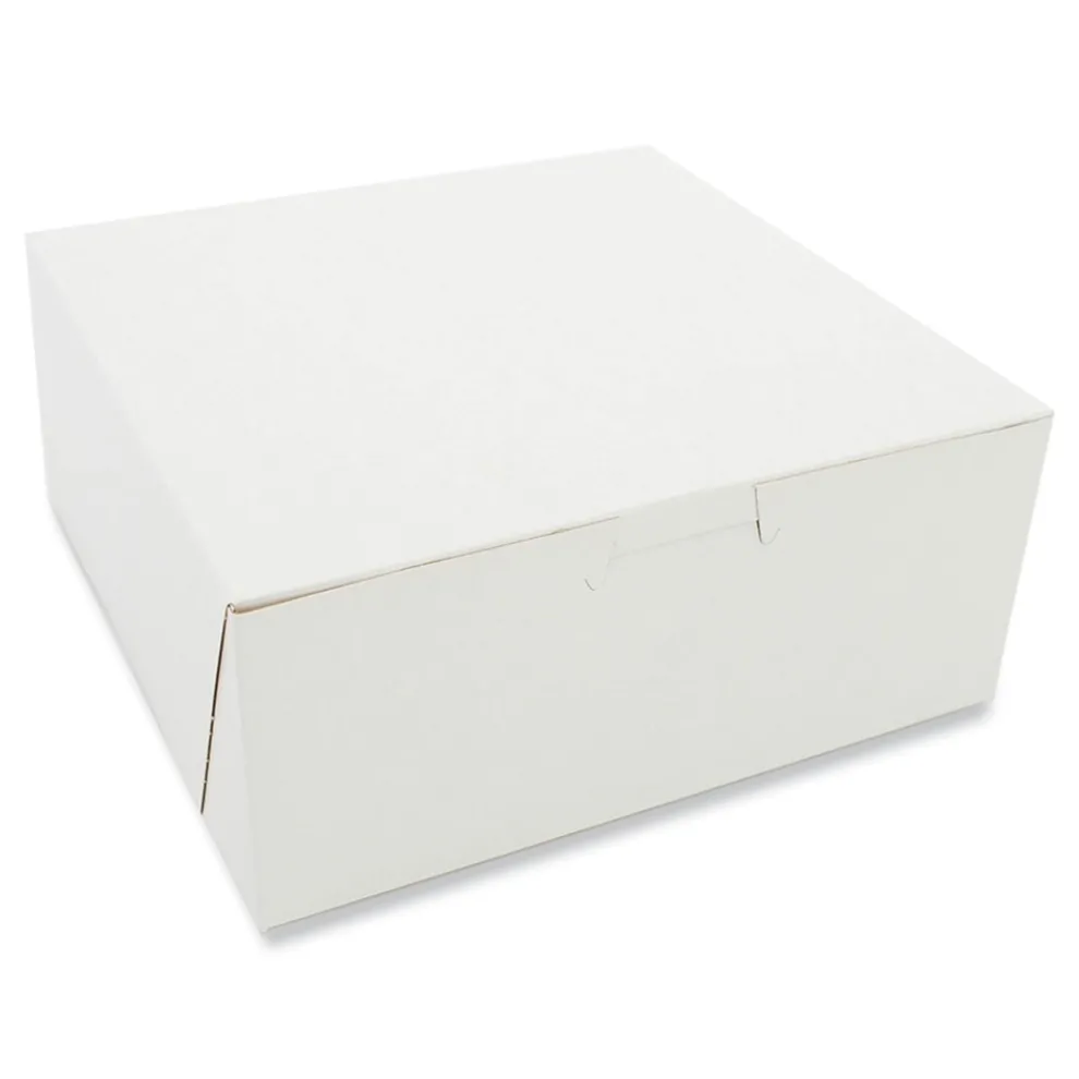 SCT 7 in. x 7 in. x 3 in. Paper Standard Bakery Boxes - White (250/Carton)