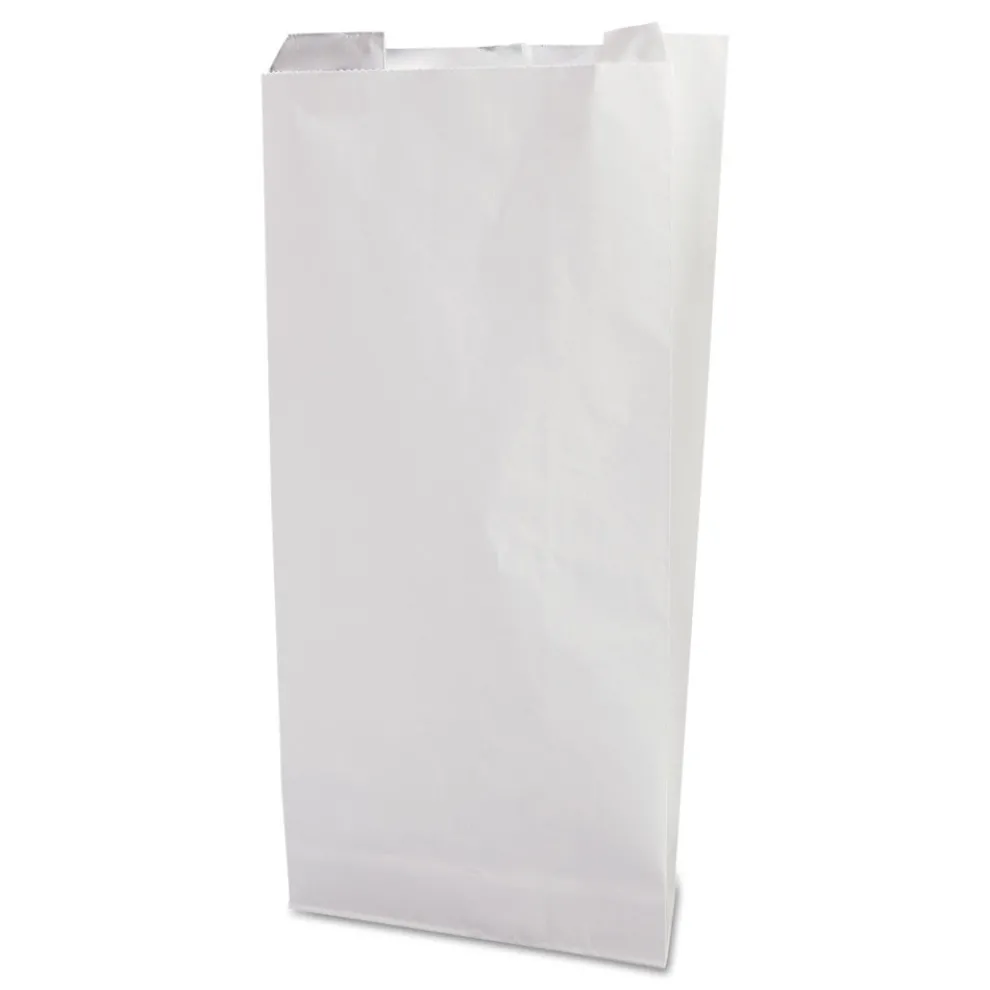 Bagcraft 6 in. x 6.5 in. Grease-Resistant Single-Serve Bags - White (2000/Carton)