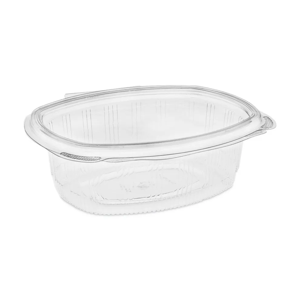 Pactiv Corp. YCA910240000 EarthChoice 24 oz. Recycled PET Hinged Container - Clear (280/Carton)