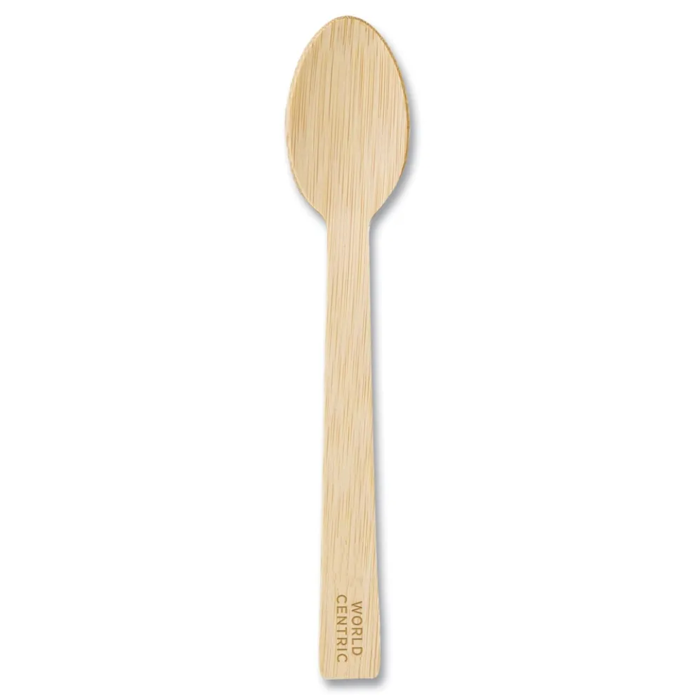 World Centric SP-BB-67 6.7 in. Bamboo Cutlery Spoon - Natural (2000/Carton)