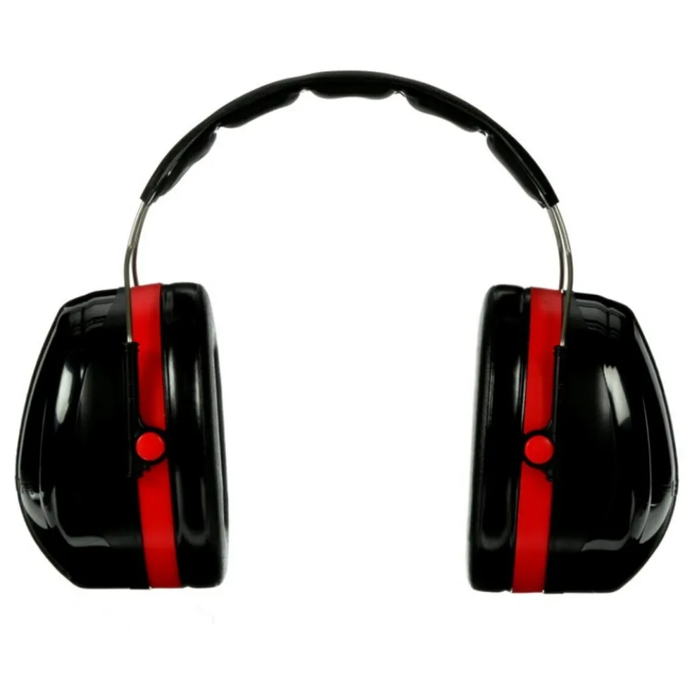 3M Peltor Optime 105 High Performance 30 dB NRR Ear Muffs - Black/Red