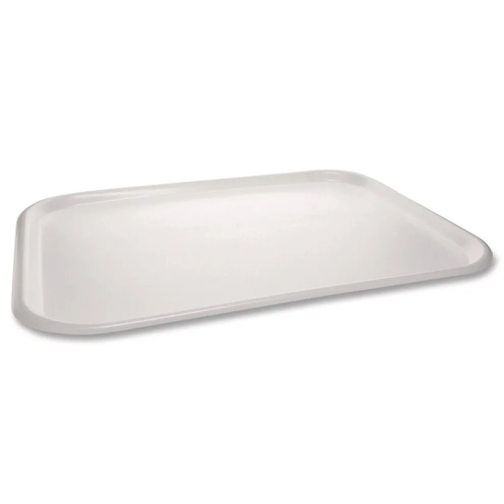 Pactiv Corp. 18 in. x 14 in. Laminated Foam Serving Tray - White (100/Carton)