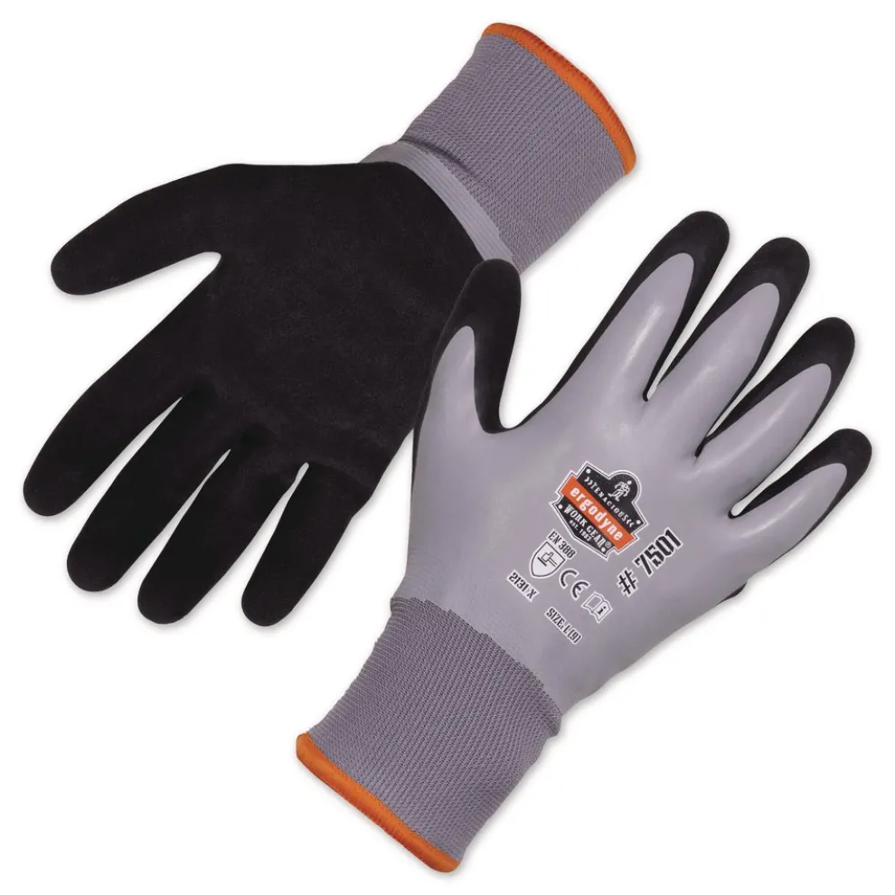 Ergodyne ProFlex 7501 Coated Waterproof Winter Gloves - Medium Gray (1-Pair)