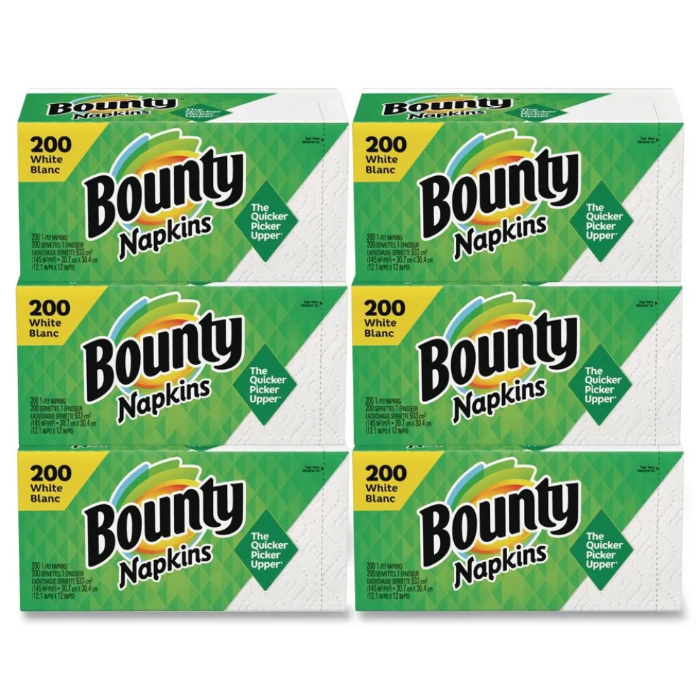 Bounty 12-1/10 in. x 12 in. 1-Ply Quilted Napkins - White (8/Carton)