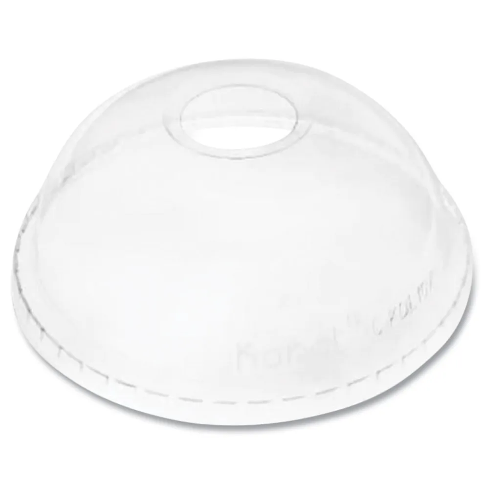 Karat 32 oz. Cold Cup Dome PET Plastic Lids - Clear (500/Carton)