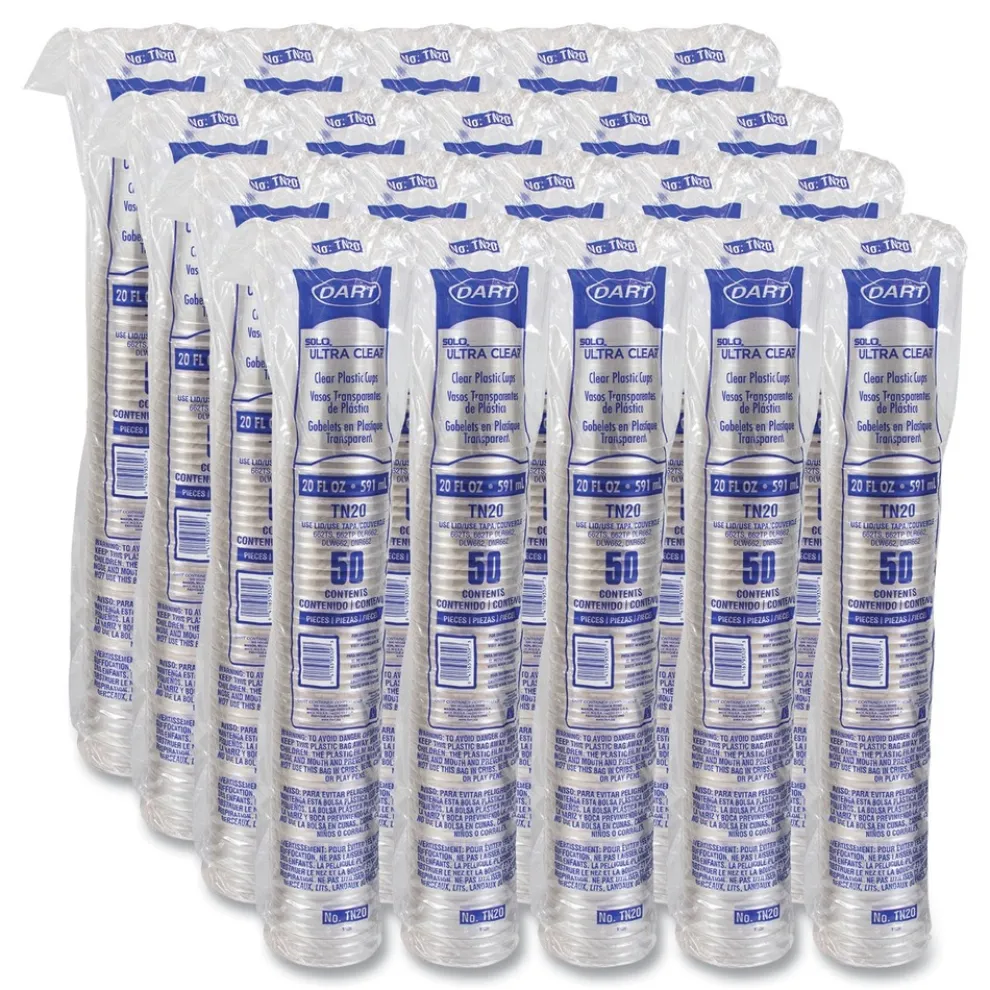 Dart TN20 Ultra Clear 20 oz. PET Cold Cups (20/Carton)