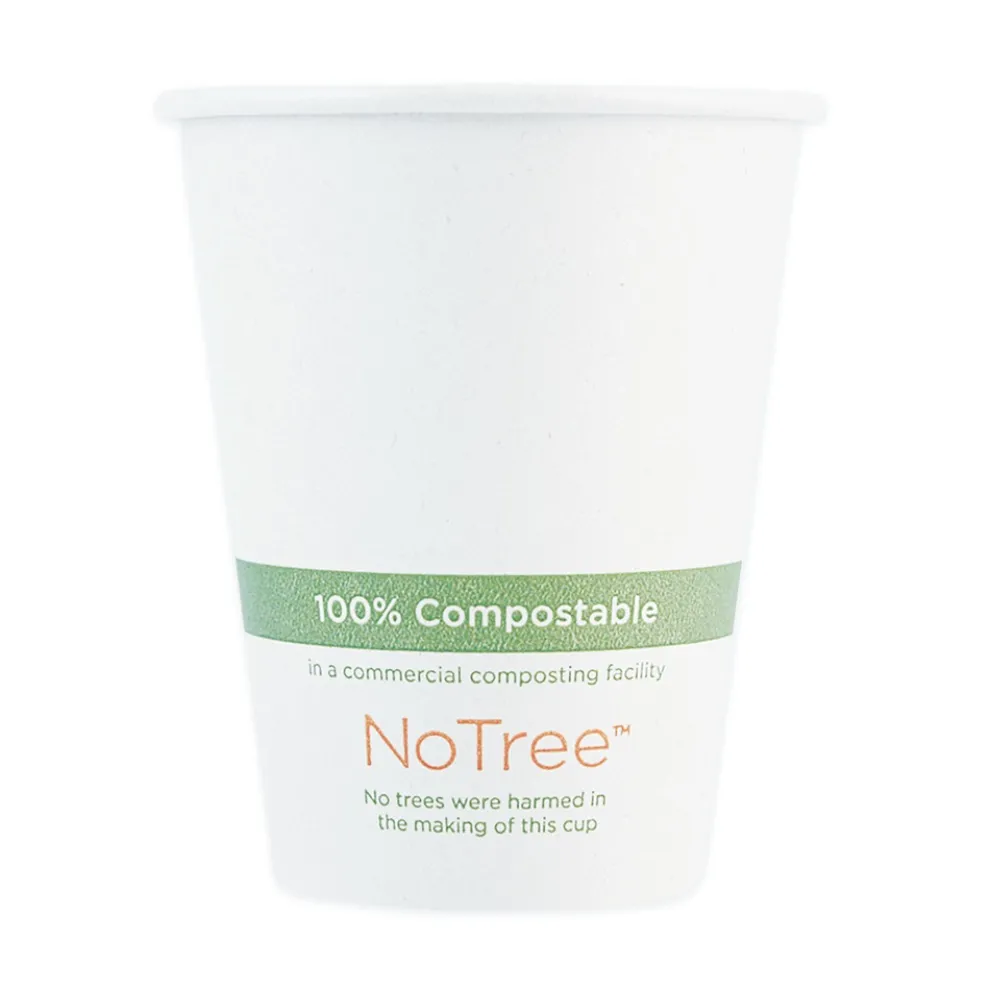 World Centric 8 oz. NoTree Paper Hot Cups - Natural (1000/Carton)