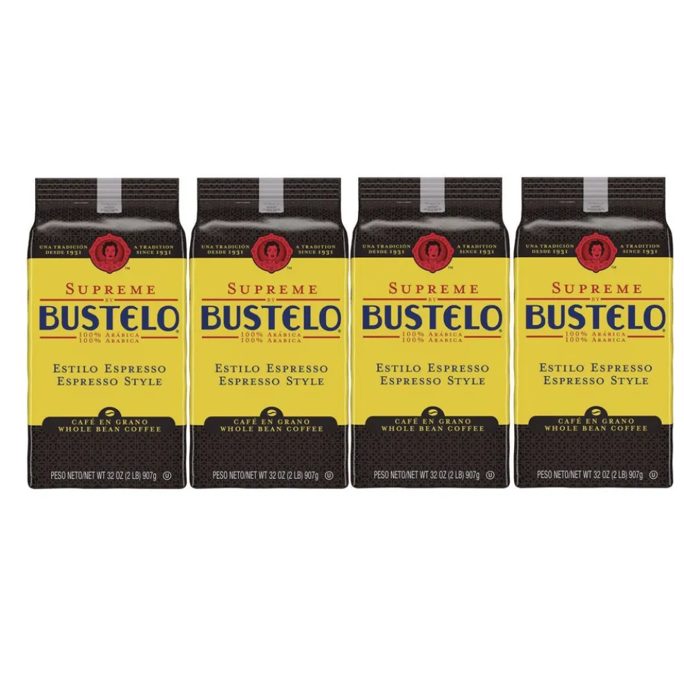 Folgers Cafe Bustelo 32 oz. Bag Whole Bean Coffee - Espresso (4/Carton)
