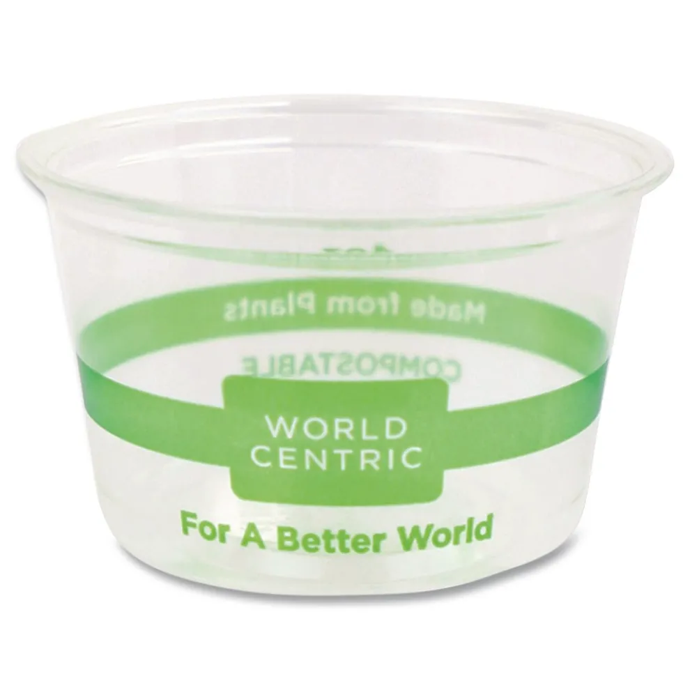 World Centric 4 oz PLA Plastic Cold Cups - Clear (1000/Carton)
