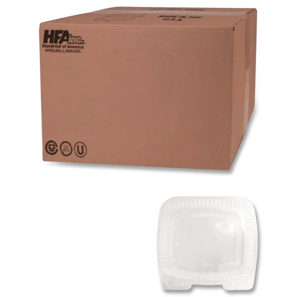 Handi-Foil 6010S-200 8.63 in. x 3 in. x 9 in. 60 oz. Handi-Lock Plastic Food Container - Clear (200/Carton)