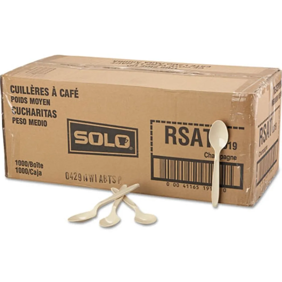 SOLO Reliance 5.6 in. Medium Heavy Weight Cutlery Teaspoon - Champagne (1000/Carton)