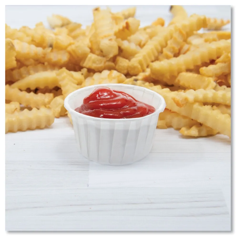 SOLO 4 oz. Paper Portion Cups - White (5000/Carton)