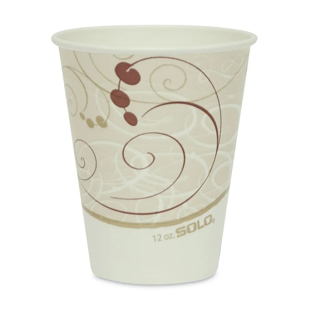 SOLO 12 oz Double Sided Poly (DSP) Symphony Design Paper Cold Cups (2000/Carton)