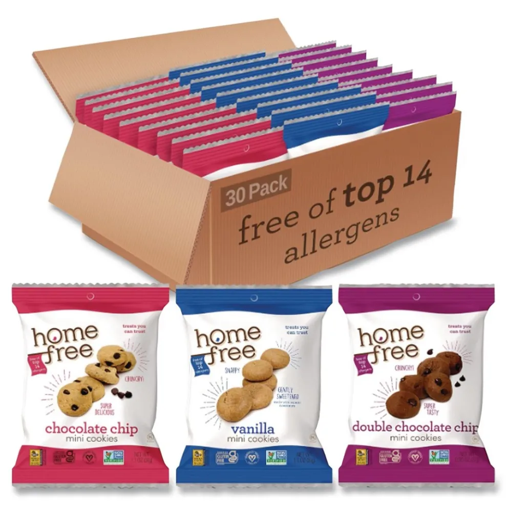 Homefree 1.1 oz/0.95 oz/1.1 oz Gluten Free Mini Cookies Variety Pack (180/Carton)