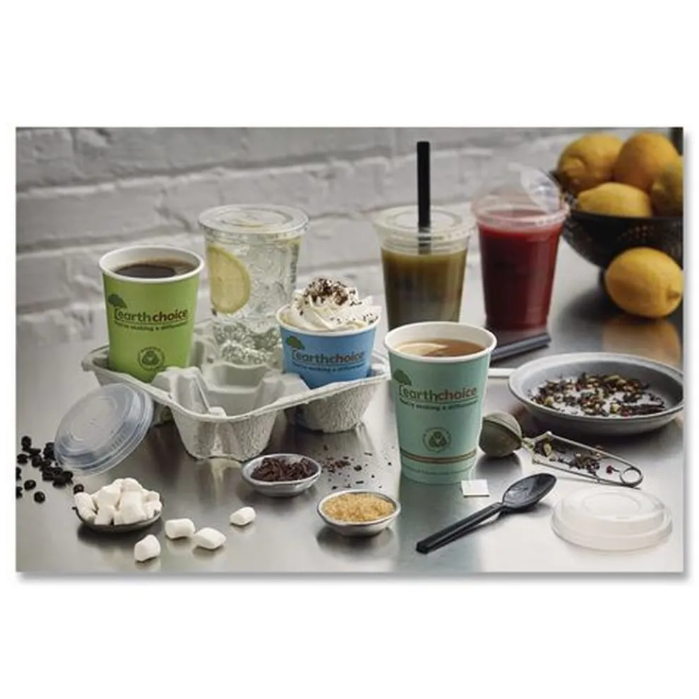 Pactiv Corp. EarthChoice 9 - 20 oz. No Straw Slot Cold Cup Lids - Clear (1020/Carton)