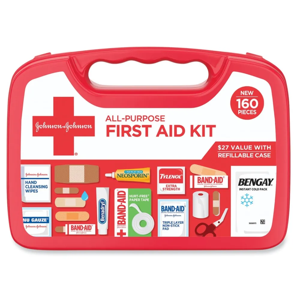 Johnson & Johnson Red Cross 160-Piece All-Purpose First Aid Kit