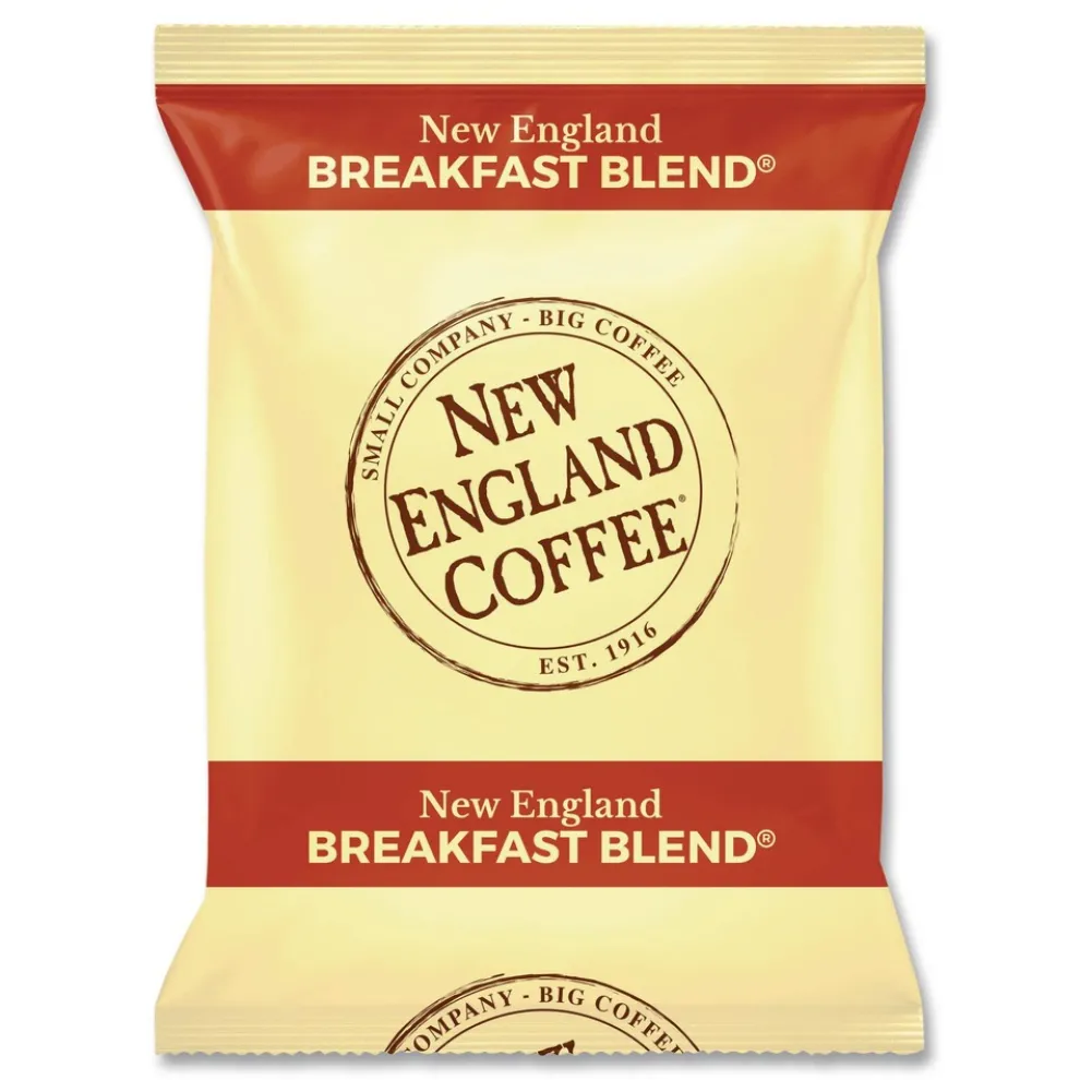 New England Coffee 026260 2.5 oz. Coffee Portion Packs - Breakfast Blend (24/Carton)