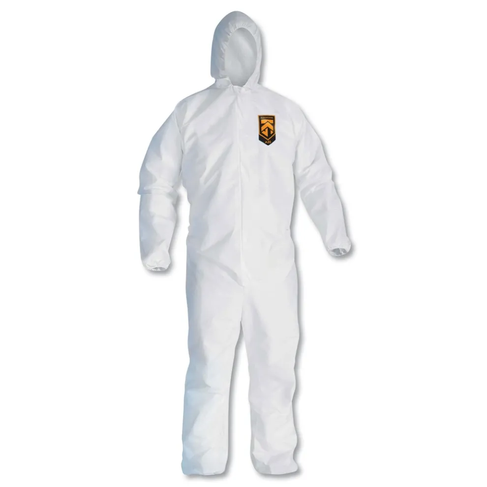 Ansell A20 Breathable Particle Protection Coveralls with Zip Closure - Triple Extra Large, White (20/Carton)