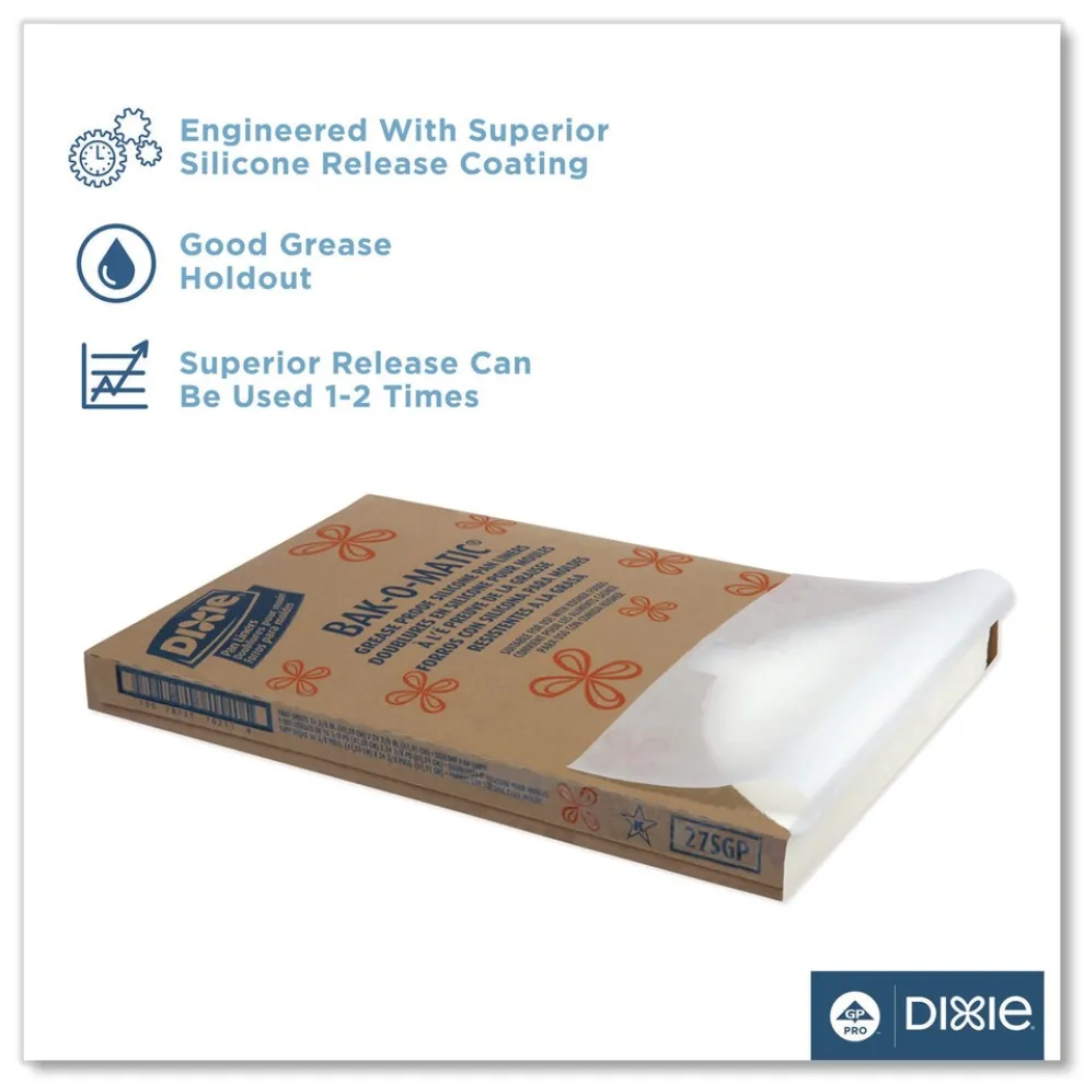 Dixie 24.38 in. x 16.38 in. Greaseproof Liftoff Pan Liner (1000/Carton)