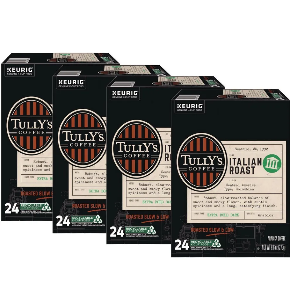 Tully's Coffee 5000330029 Coffee K-Cups - Italian Roast (96/Carton)