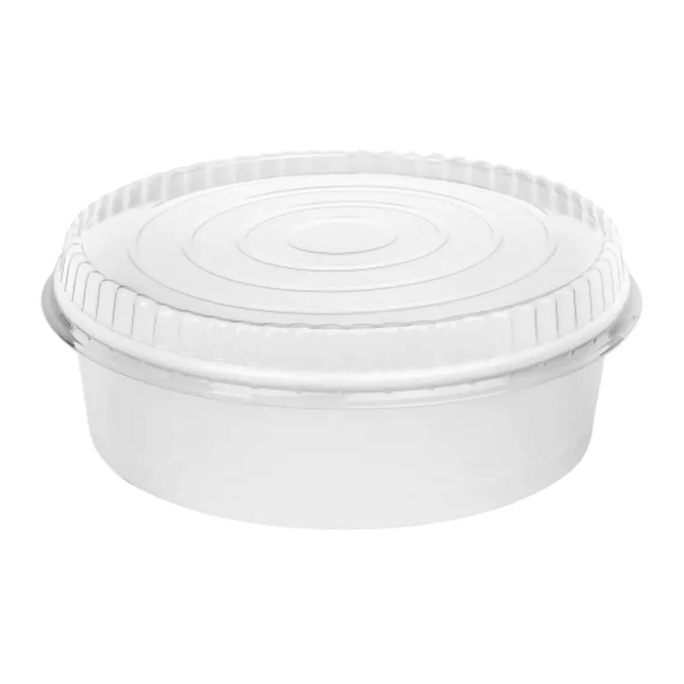 Karat Plastic Lid for 48 oz. Food Bucket - Clear (270/Carton)