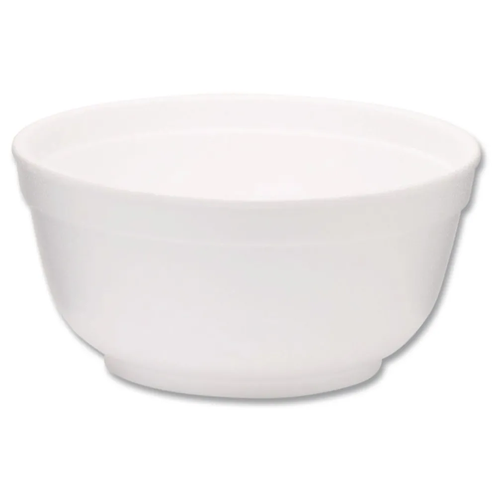WinCup 8 oz Squat Style Foam Bowls - White (1000/Carton)