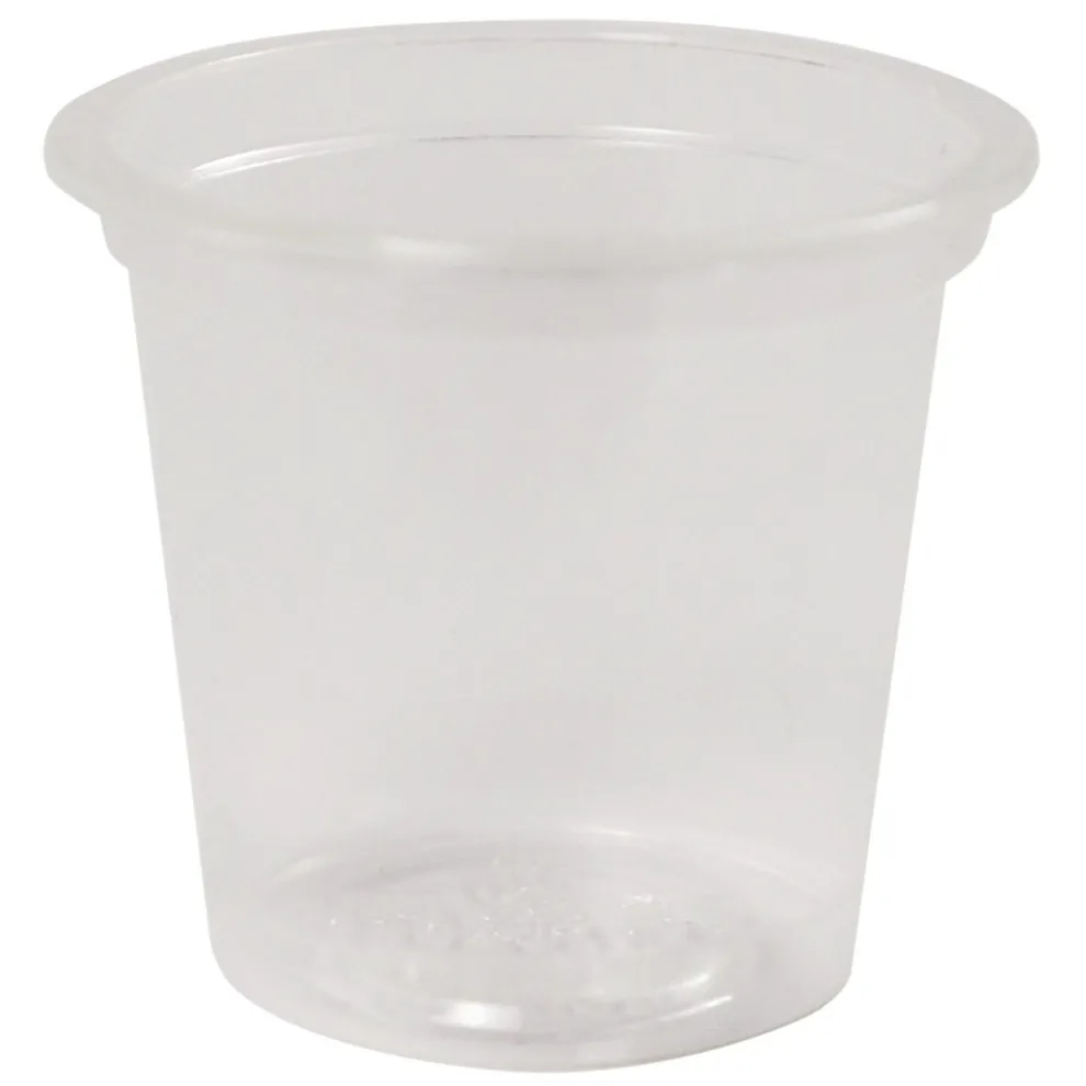 World Centric PLA Clear Cold Cups 1 oz Plastic Clear 3000/Carton