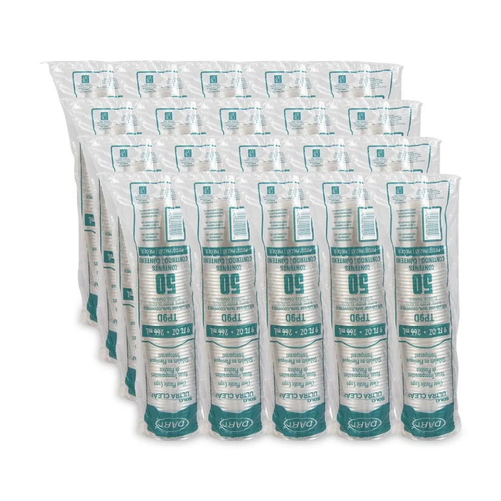 Dart TP9D Ultra Clear 9 oz Tall PET Cups (1000/Carton)