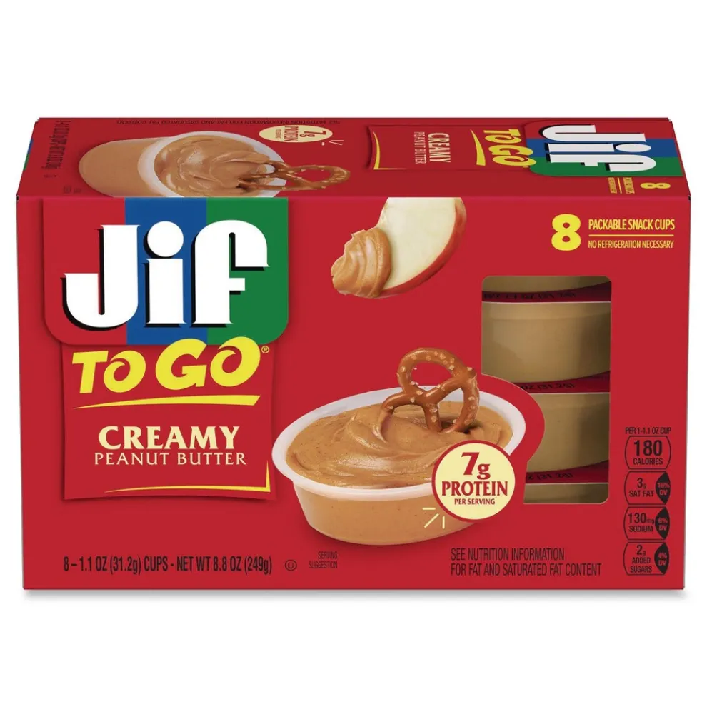 Jif 1.1 oz Creamy Peanut Butter Cups (8/Box)