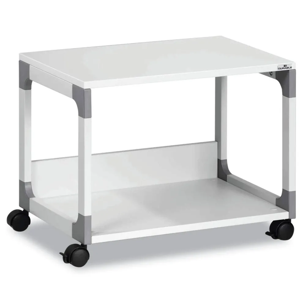 Durable System 48 23.6 in. x 18.7 in. x 17 in. 2 Shelves Metal Multi-Function Trolley - Gray