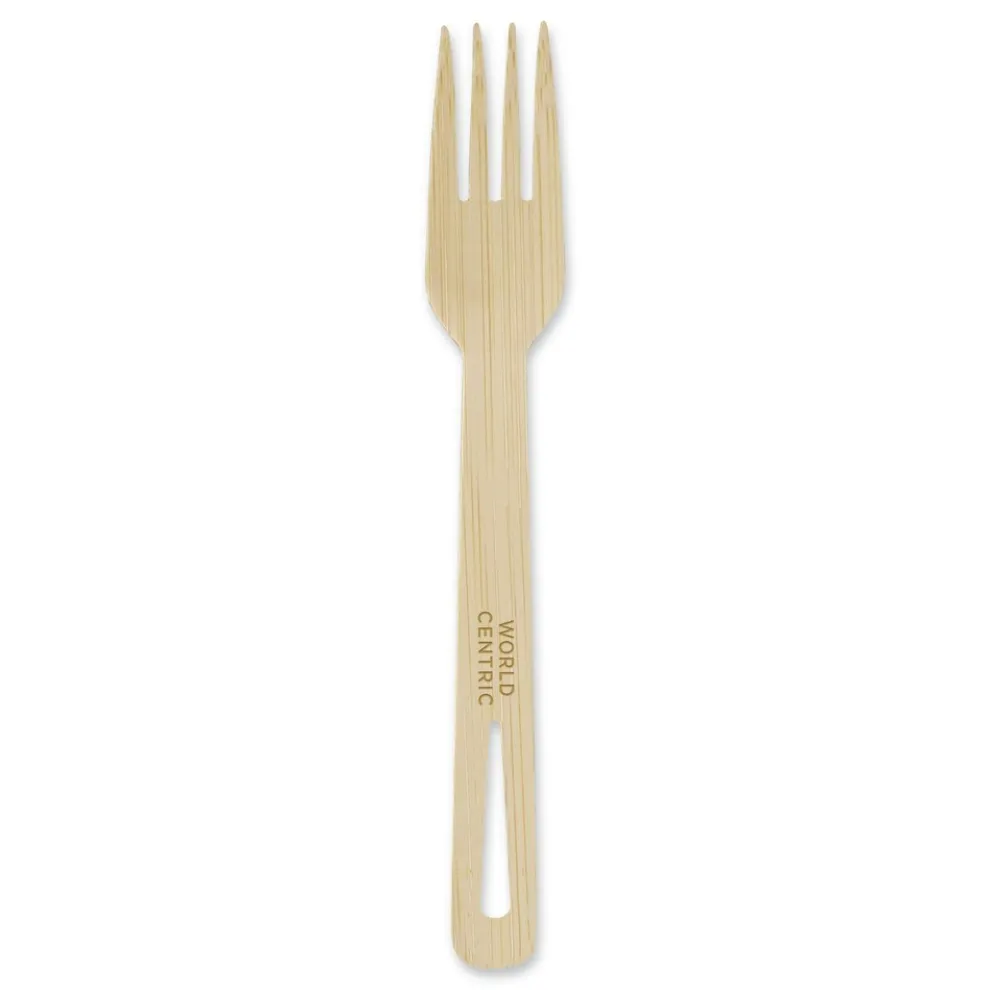 World Centric FO-BB-67 6.7 in. Bamboo Cutlery Fork - Natural (2000/Carton)