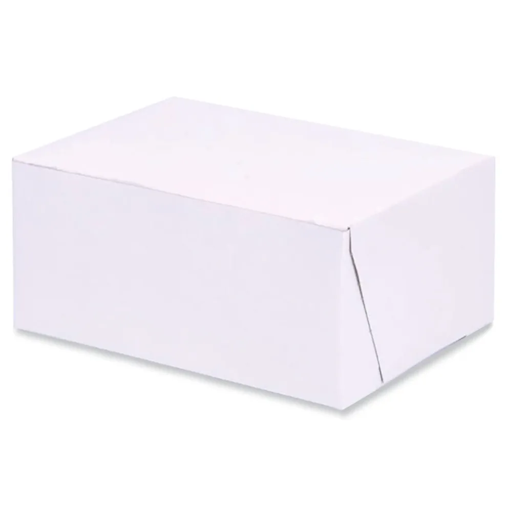 SCT 6 in. x 4.45 in. x 2.75 in. Standard Paper Bakery Boxes - White (250/Carton)