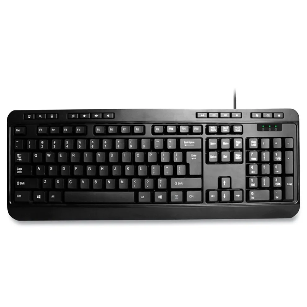 Adesso 118-Key Multimedia Desktop USB Keyboard - Black