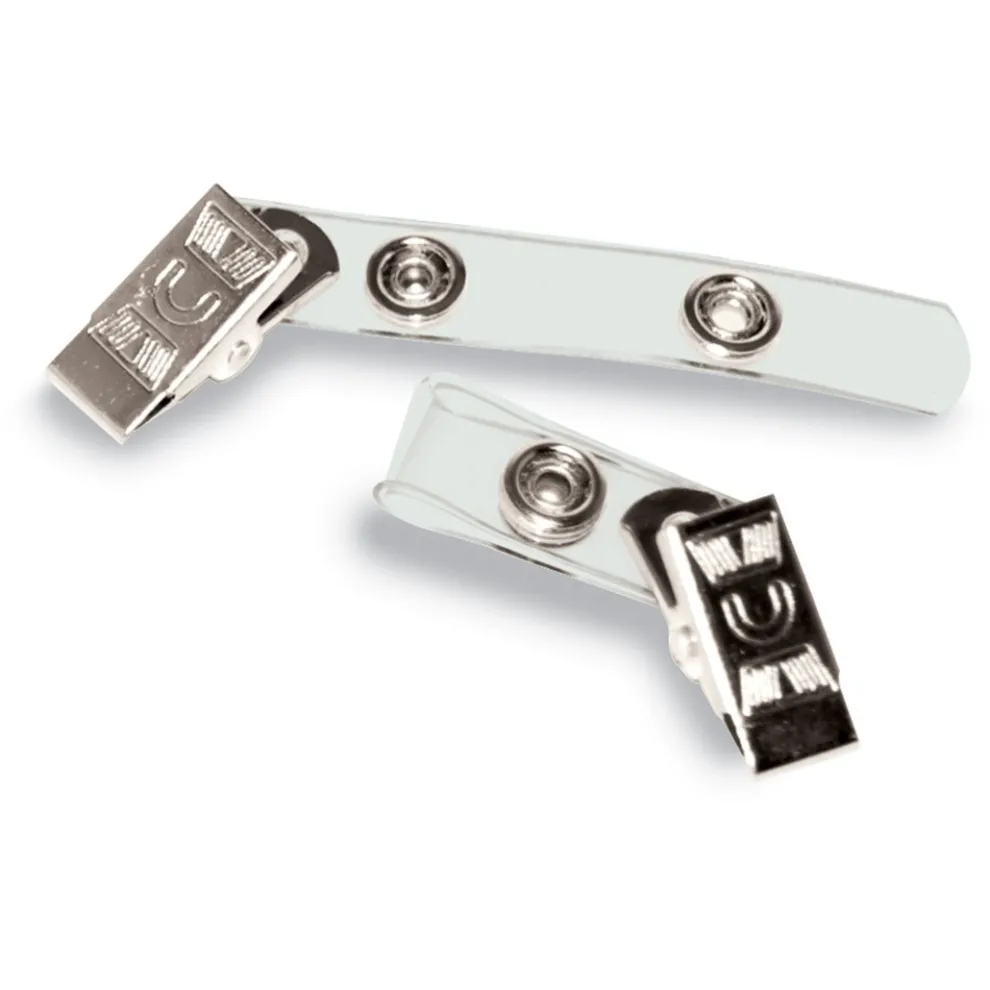Advantus 0.38 in. x 2.75 in. Badge Straps with Clips - Clear (100/Box)